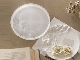 Molde silicona plato medio rugoso